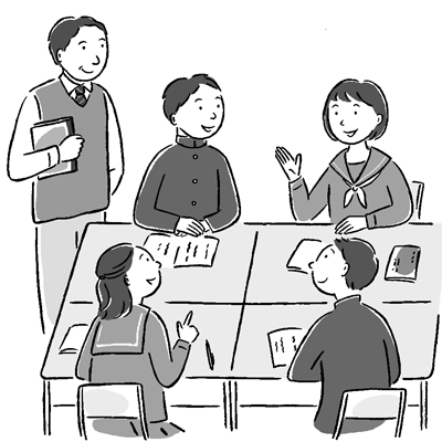 画像,グループでの話し合い
